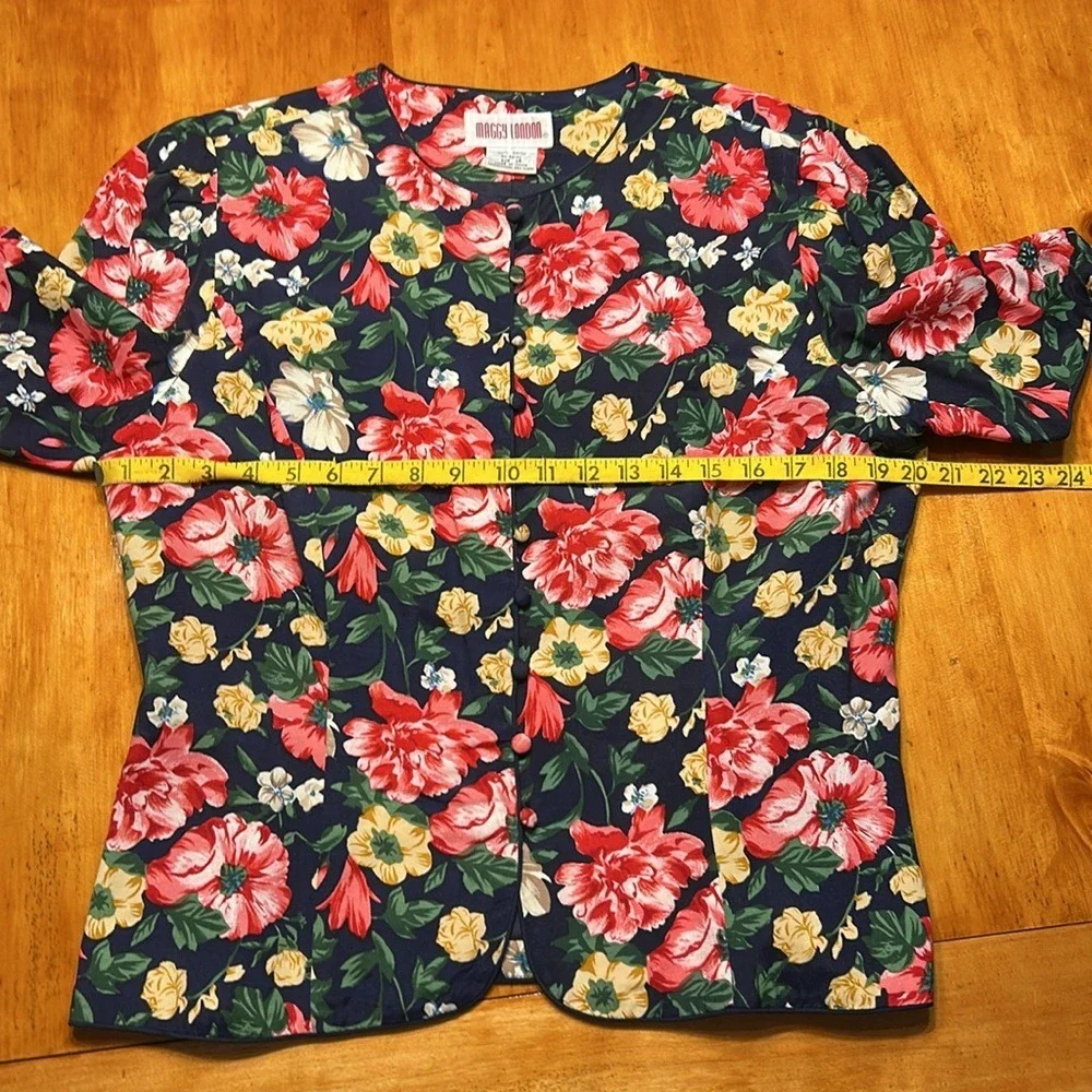 Maggy London Cottagecore 90s Floral 2 Piece Set Top and Skirt Rayon Gypsy Grunge